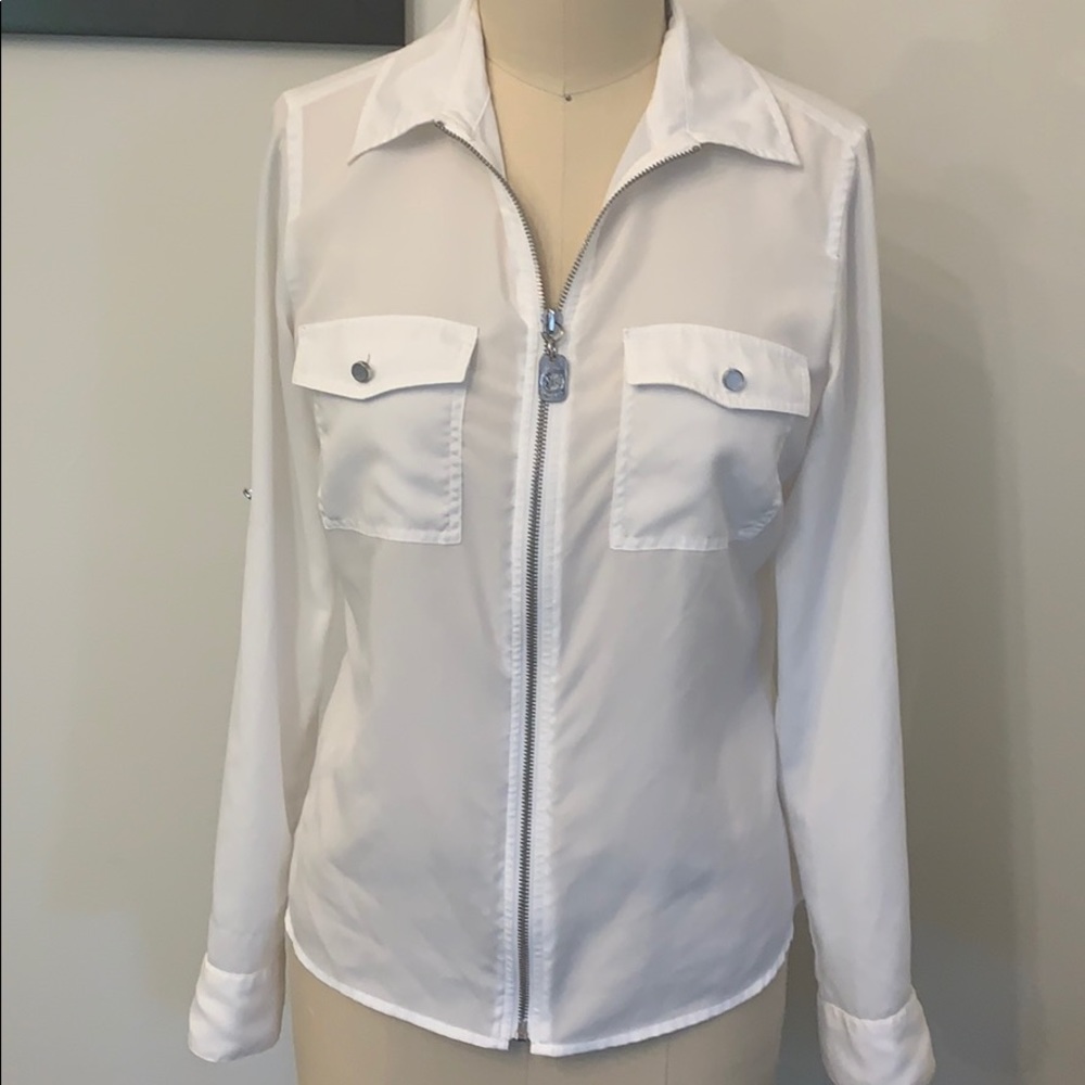Michael Kors long sleeve shirt with front zipper